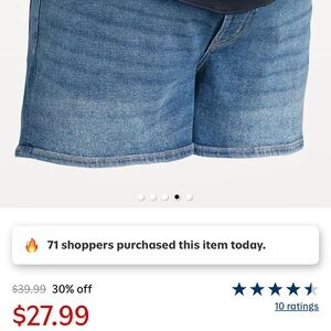 Old Navy Navy and Light Blue Maternity Denim Shorts